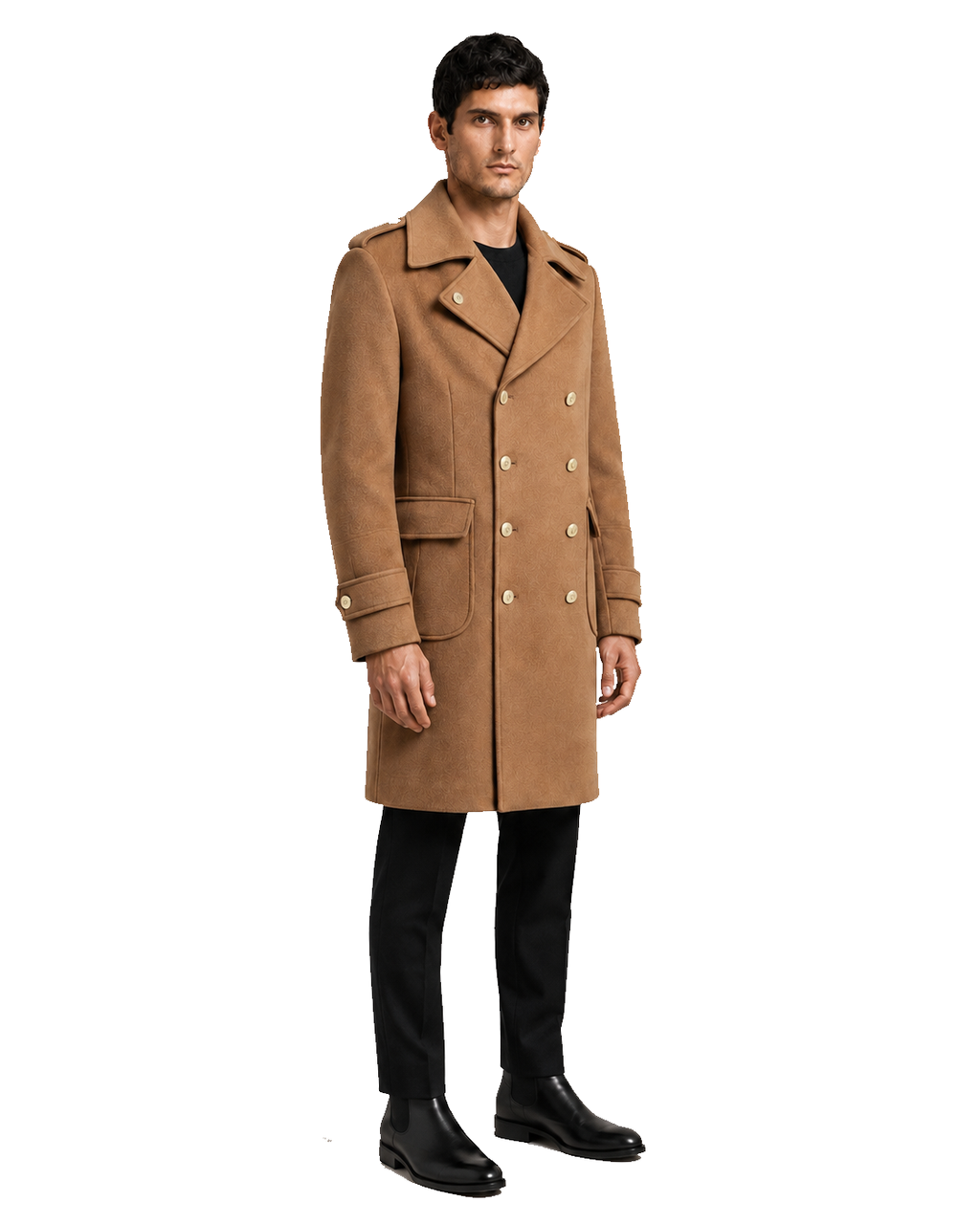 TITAN Gold Button Coat — PRE-ORDER — PZ006 TITAN