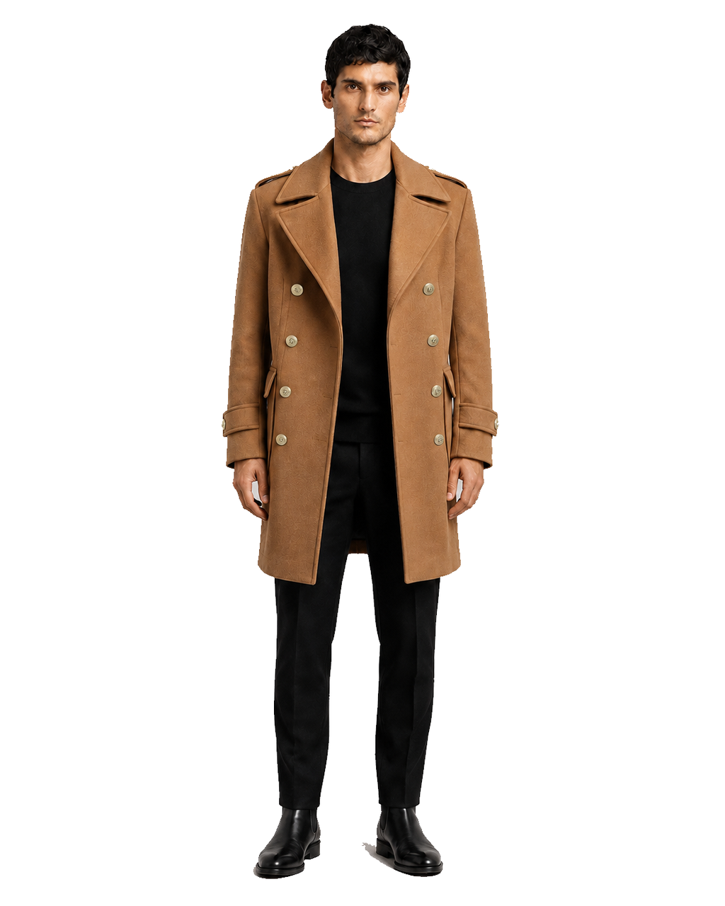 TITAN Gold Button Coat — PRE-ORDER — PZ006 TITAN