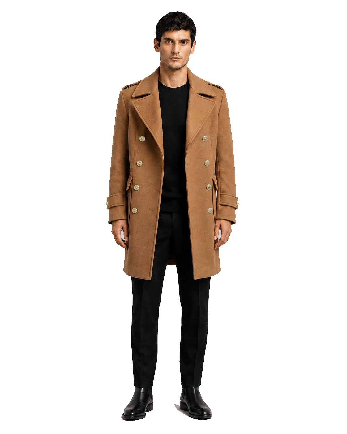 TITAN Gold Button Coat — PRE-ORDER — PZ006 TITAN
