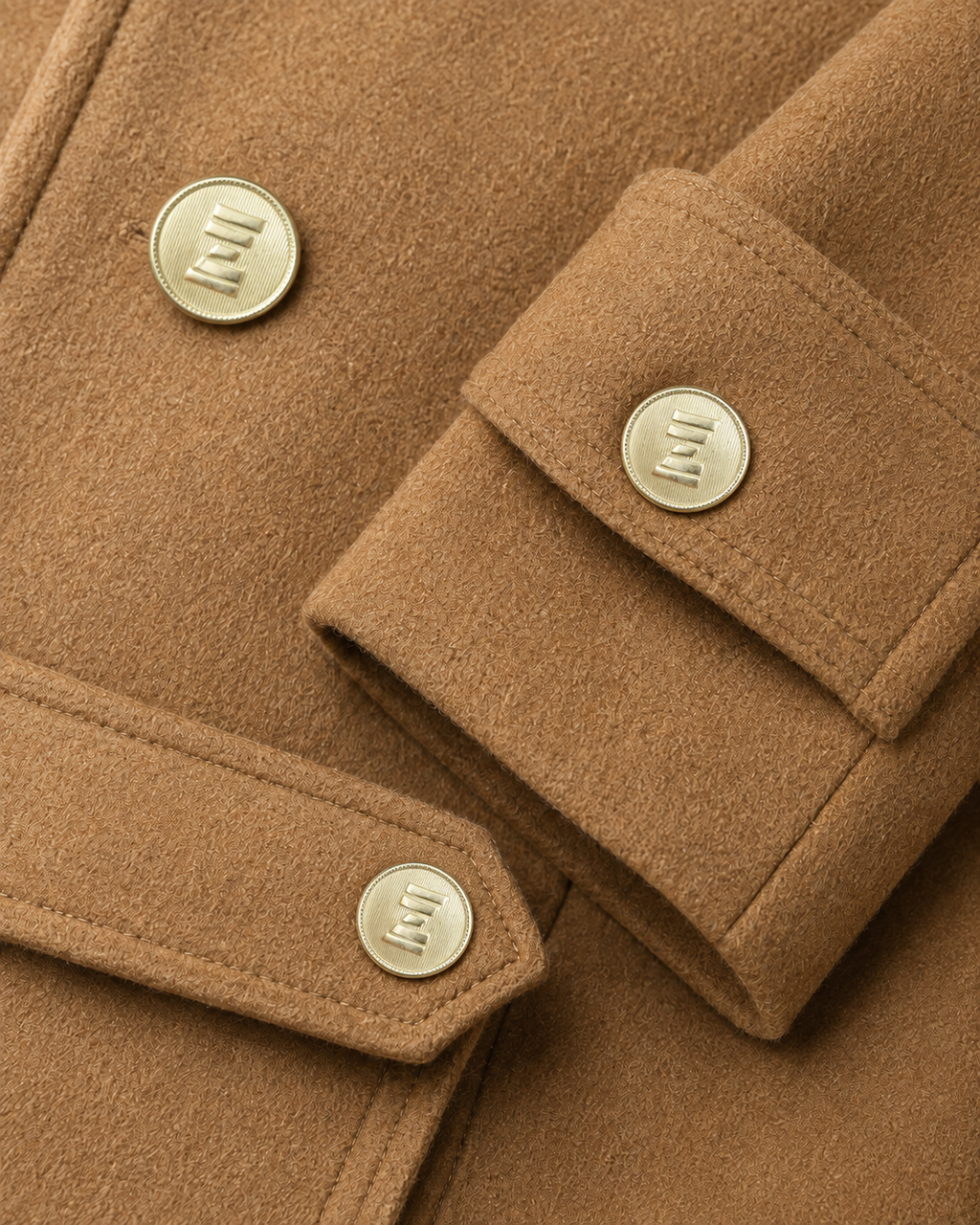 TITAN Gold Button Coat — PRE-ORDER — PZ006 TITAN