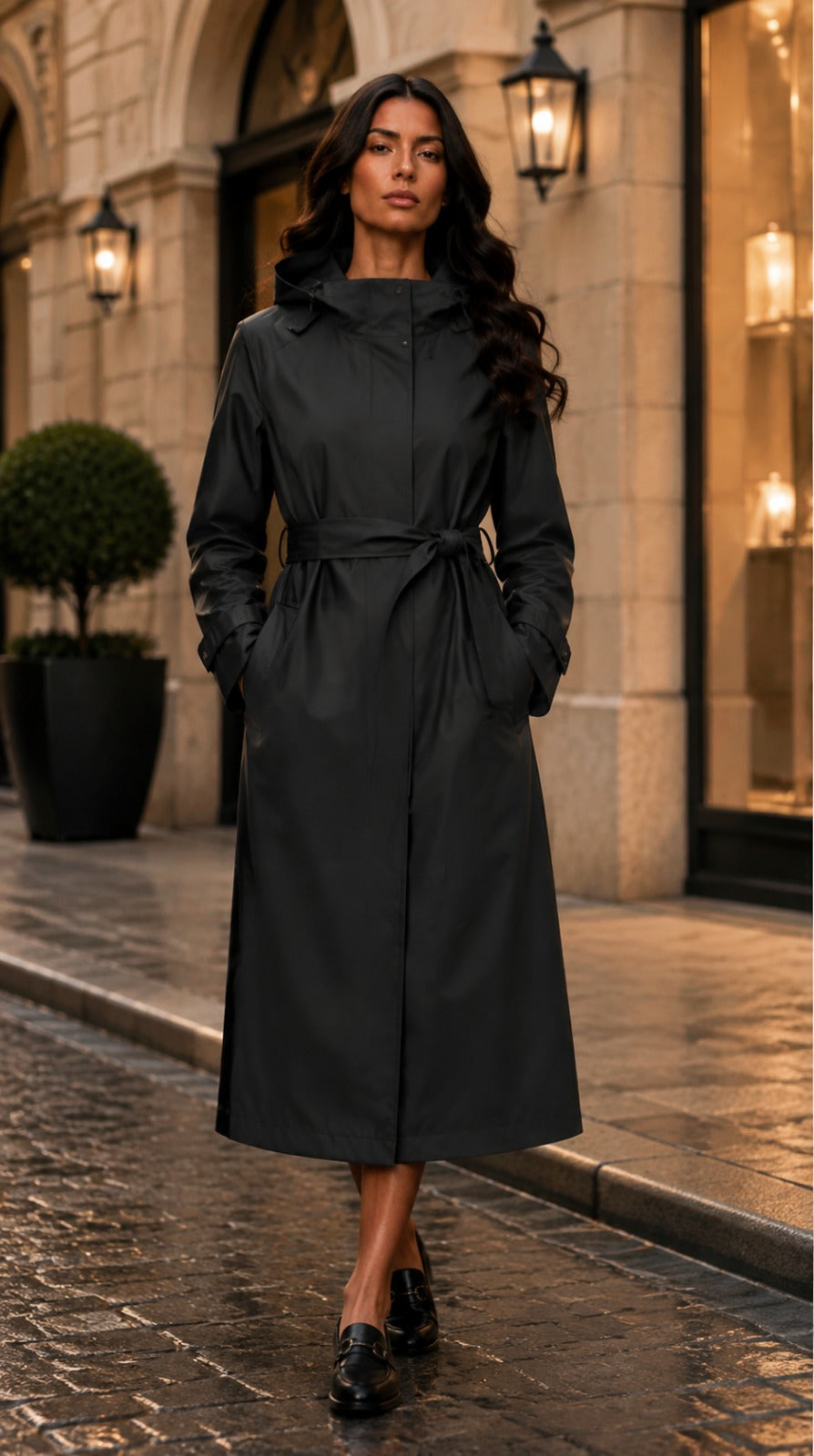 FEDRA Waterproof Trench Coat with Hood - PRE-ORDER - PZ100 FEDRA
