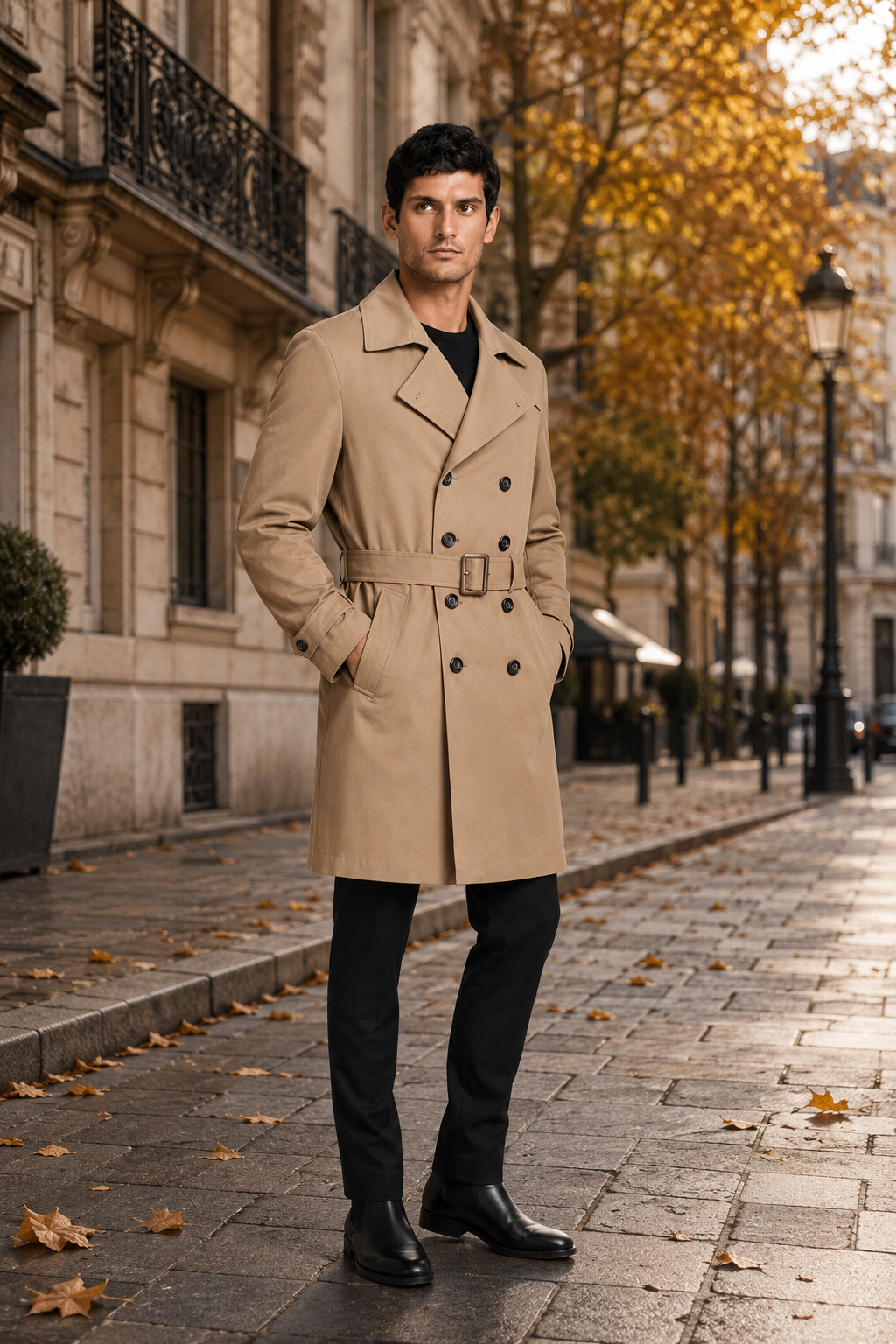 HELIOS Cotton and Lyocell Tailored Trench Coat — PRE-ORDER — PZ007 HELIO