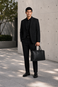 Leather Work Bag-BK — PRE-ORDER — PZ087
