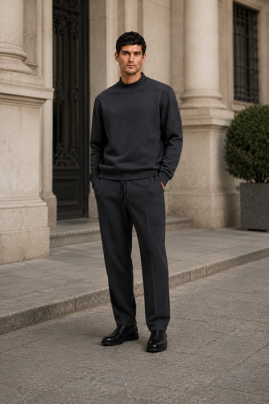 Completo Giacca con Zip TITONE-BK — PRE-ORDER — PZ075 TITONE
