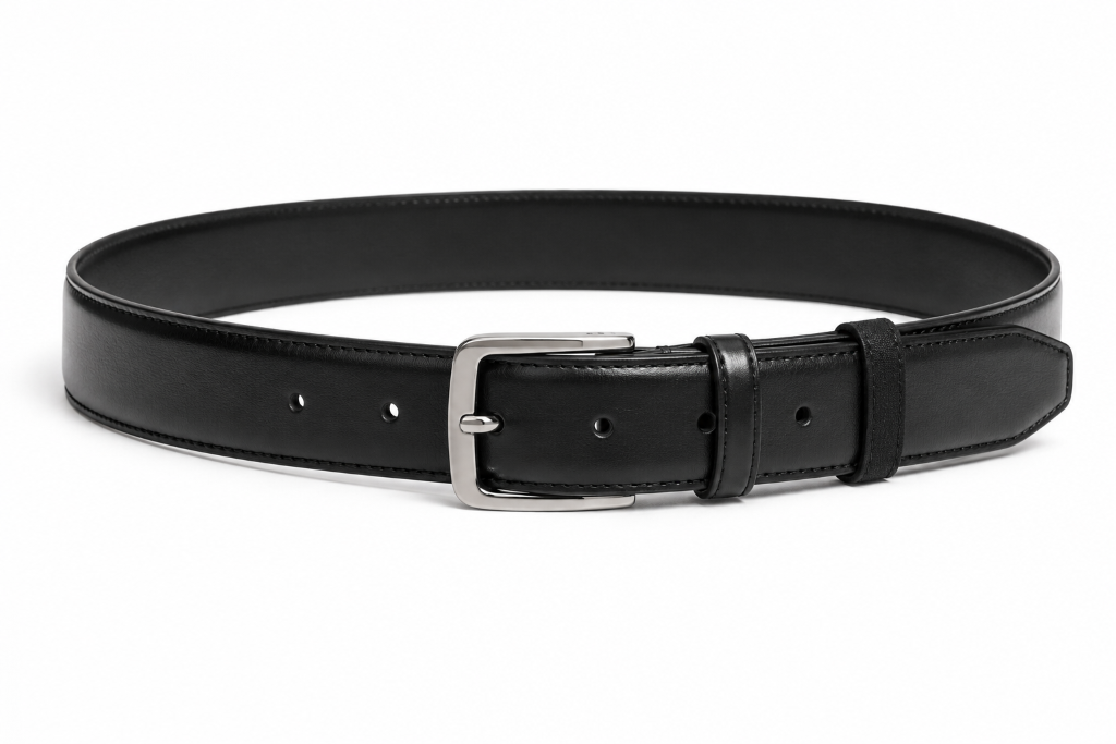 Cintura in Pelle Fibbia Argento-BK — PRE-ORDER — PZ082