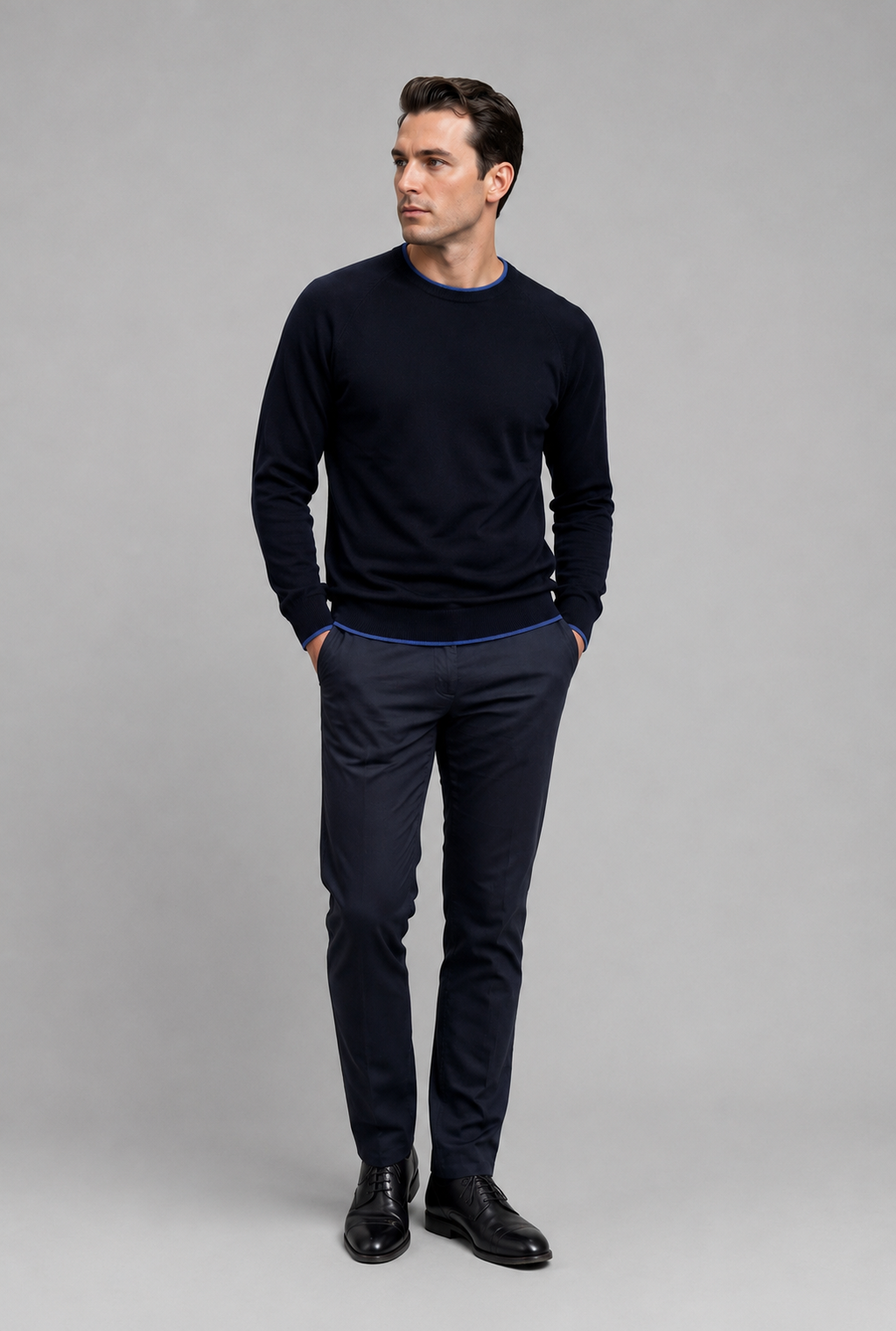 Raglan Crew Neck in Pure Wool VECTOR — PRE-ORDER — PZ016 VECTOR