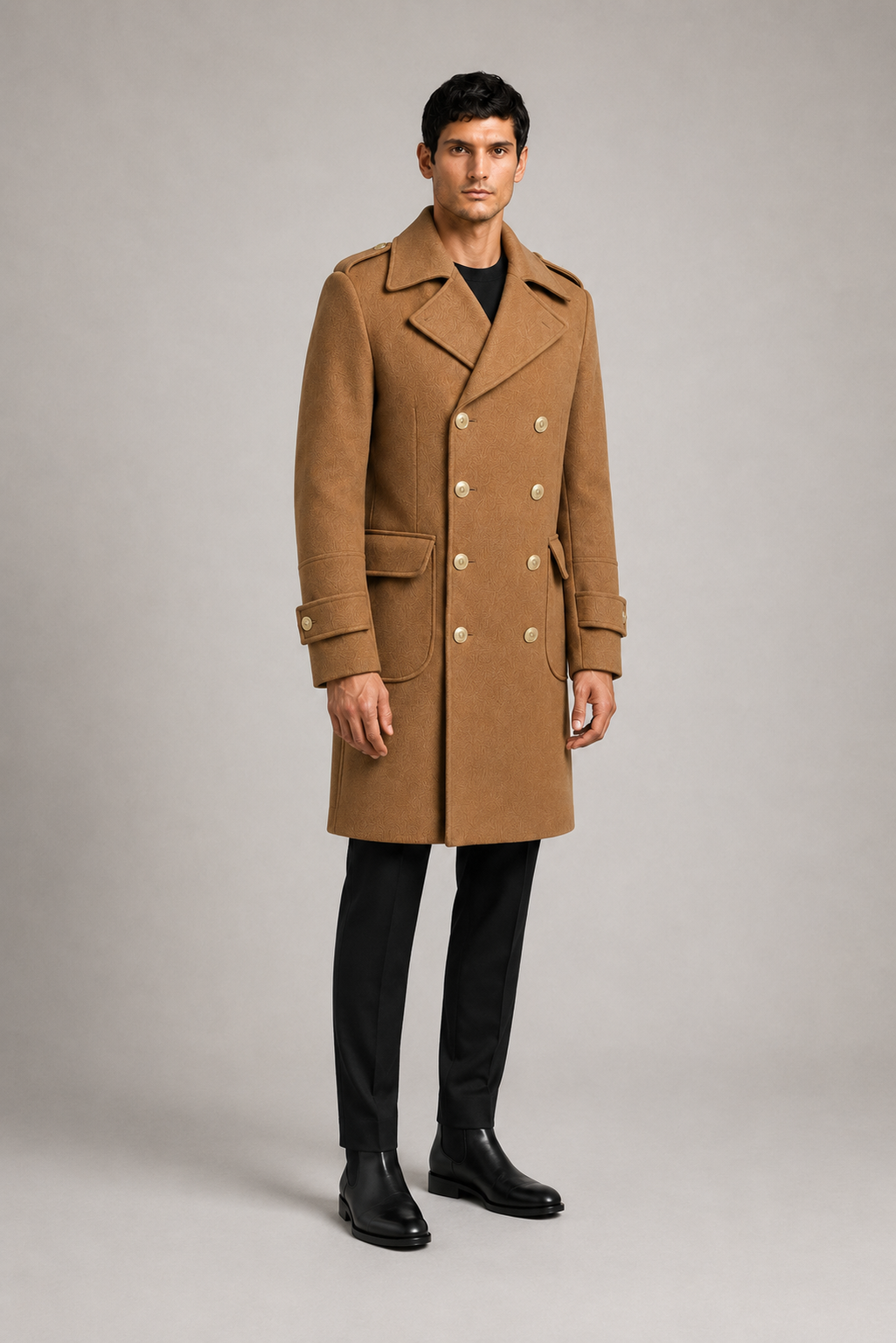 TITAN Gold Button Coat — PRE-ORDER — PZ006 TITAN