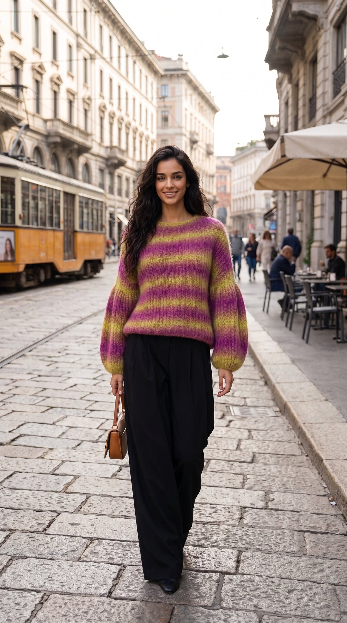 Maglia Oversize Merino a Righe ELARA — PRE-ORDER — PZ030 ELARA