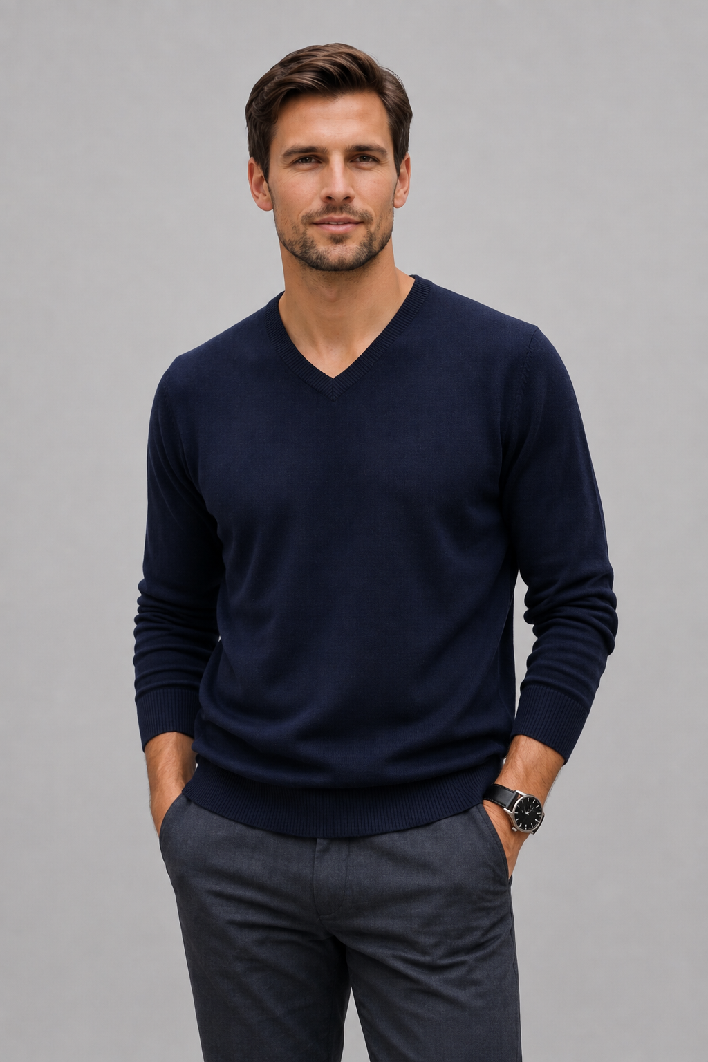 Scollo a V in Puro Cashmere NEREV — PRE-ORDER — PZ020 NEREV