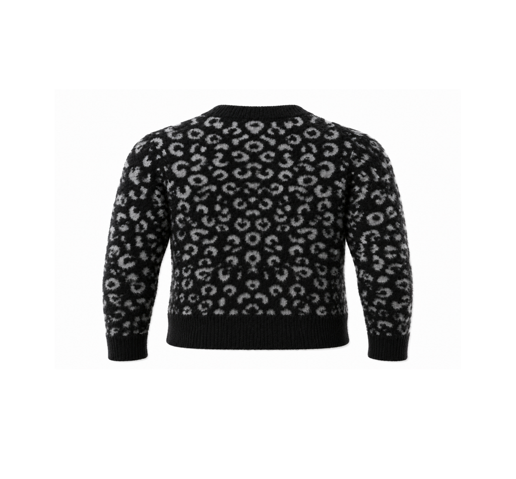 NYX Merino Animal Print Cardigan with Mother-of-Pearl Buttons — PRE-ORDER — PZ029 NYX