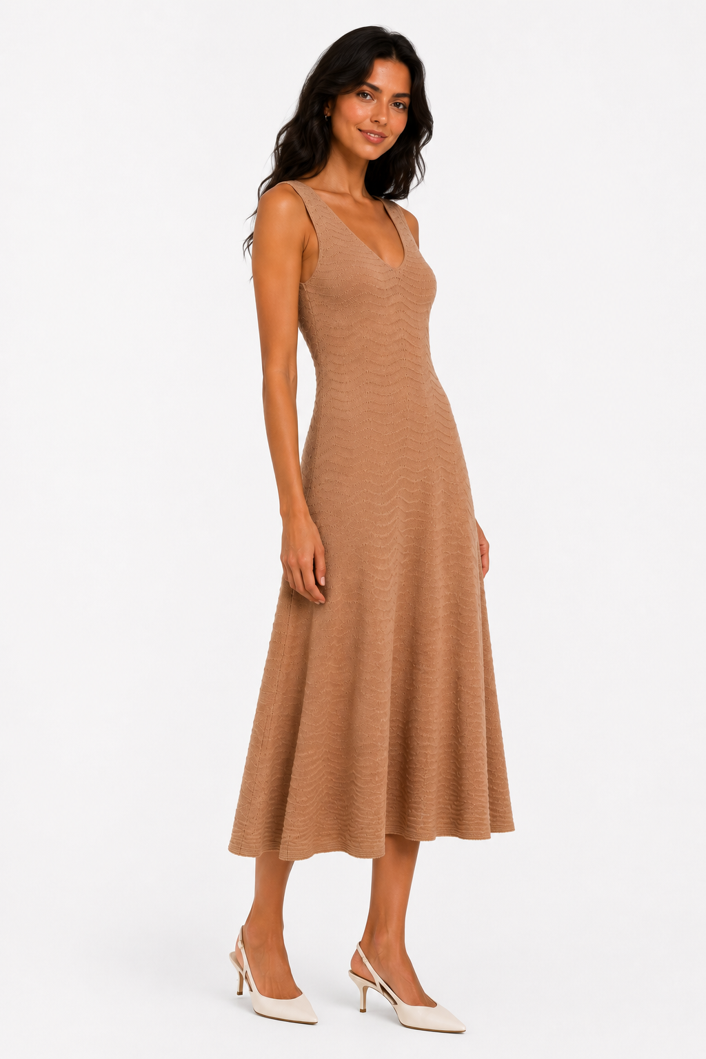 Abito Lungo Onde in Cashmere e Lamé ADELIA — PRE-ORDER — PZ037 ADELIA