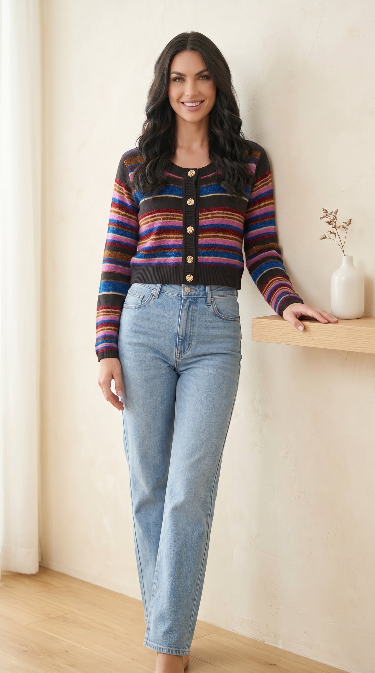 Cardigan Cropped Multicolor ALCYONE — PRE-ORDER — PZ042 ALCYONE