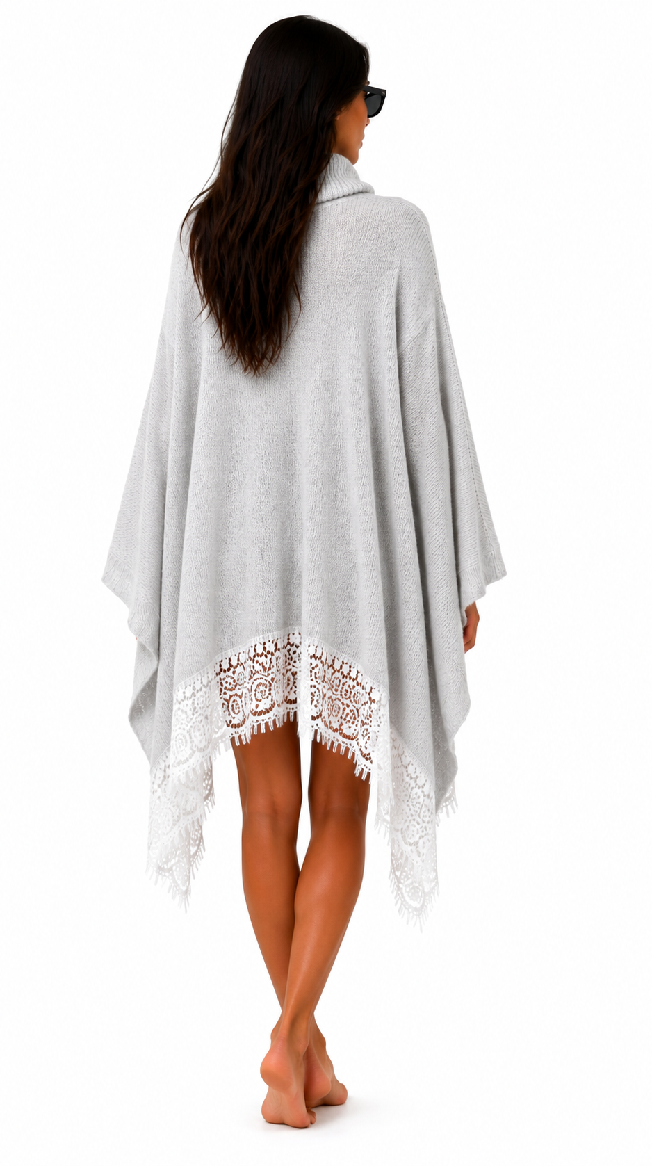 Mantella Grigia con Pizzo LUCILLA — PRE-ORDER — PZ045 LUCILLA