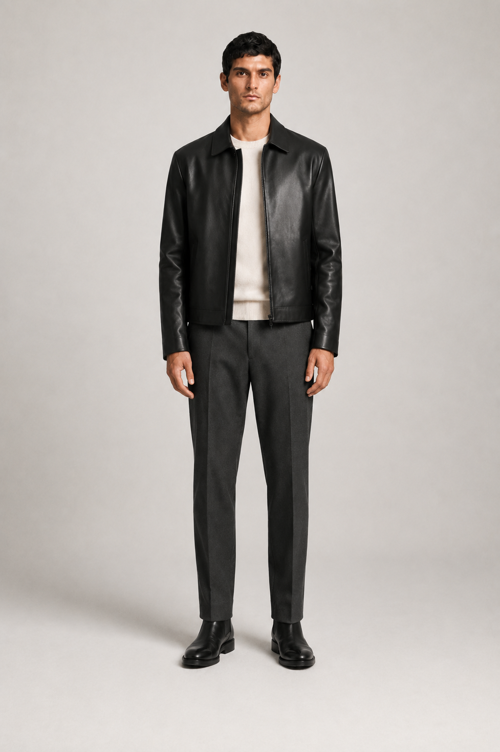 Giacca in Pelle EREBO-BK — PRE-ORDER — PZ062 EREBO