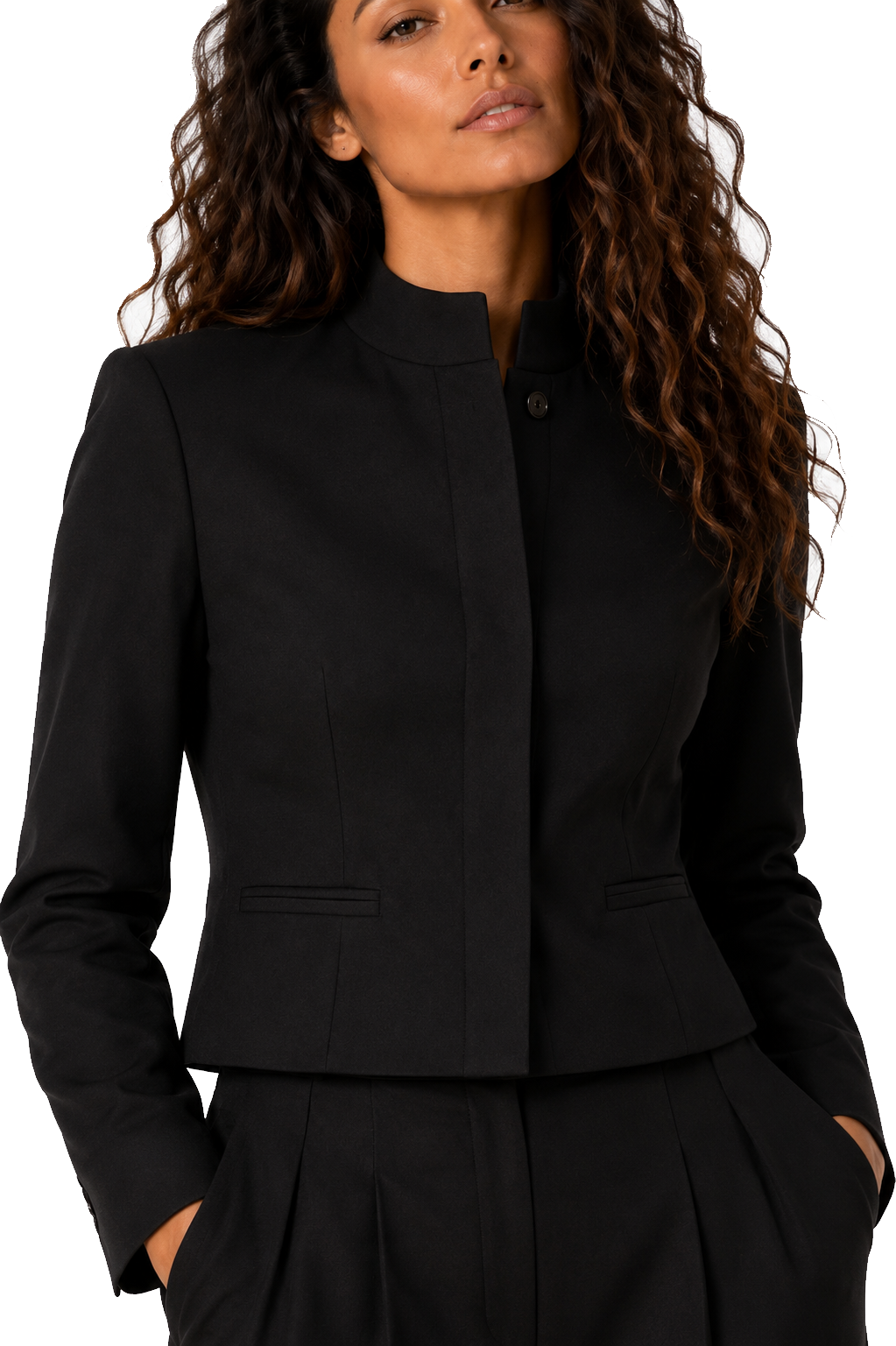 ESTIA-BK Mandarin Collar Jacket — PRE-ORDER — PZ105 ESTIA