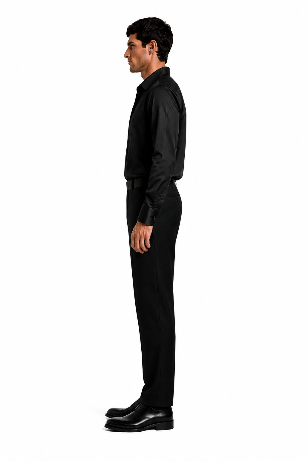 ACHILLE-BK Satin Shirt — PRE-ORDER — PZ117 ACHILLE