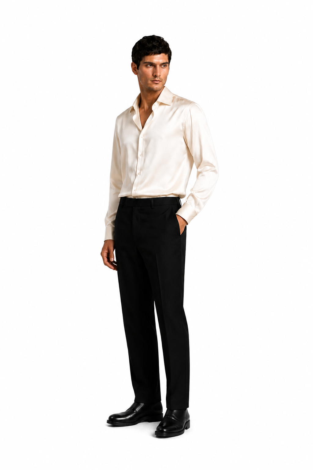 ATLANTE-IV Silk Satin Shirt — PRE-ORDER — PZ118 ATLANTE