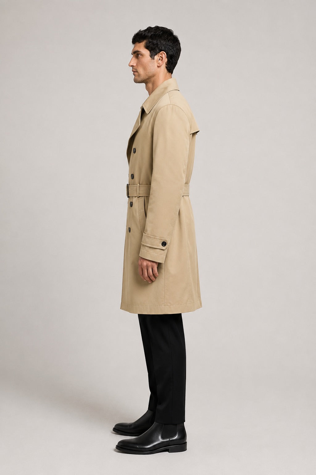 HELIOS Cotton and Lyocell Tailored Trench Coat — PRE-ORDER — PZ007 HELIO