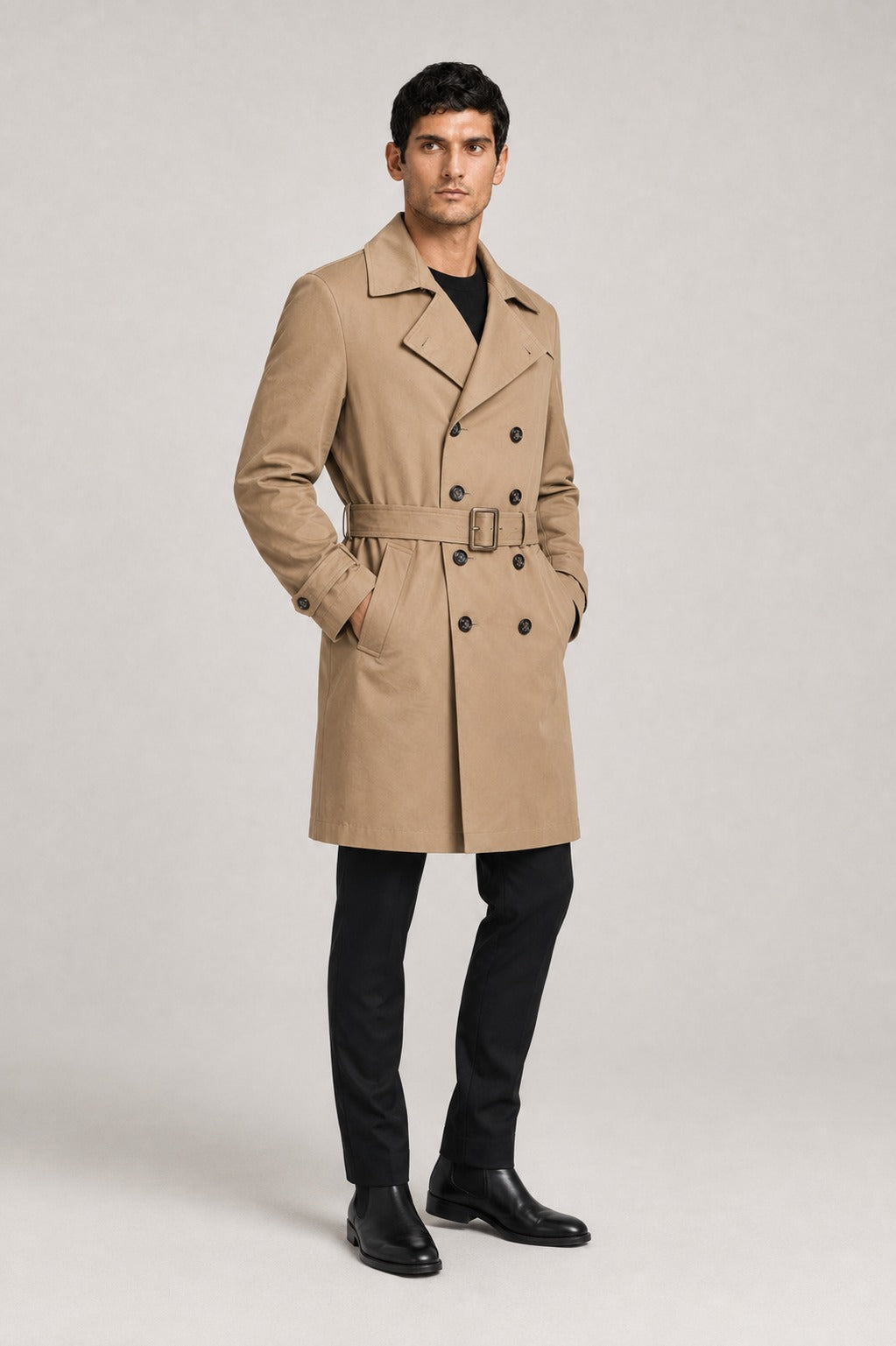 HELIOS Cotton and Lyocell Tailored Trench Coat — PRE-ORDER — PZ007 HELIO