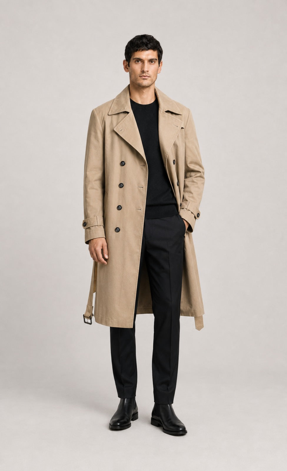 HELIOS Cotton and Lyocell Tailored Trench Coat — PRE-ORDER — PZ007 HELIO