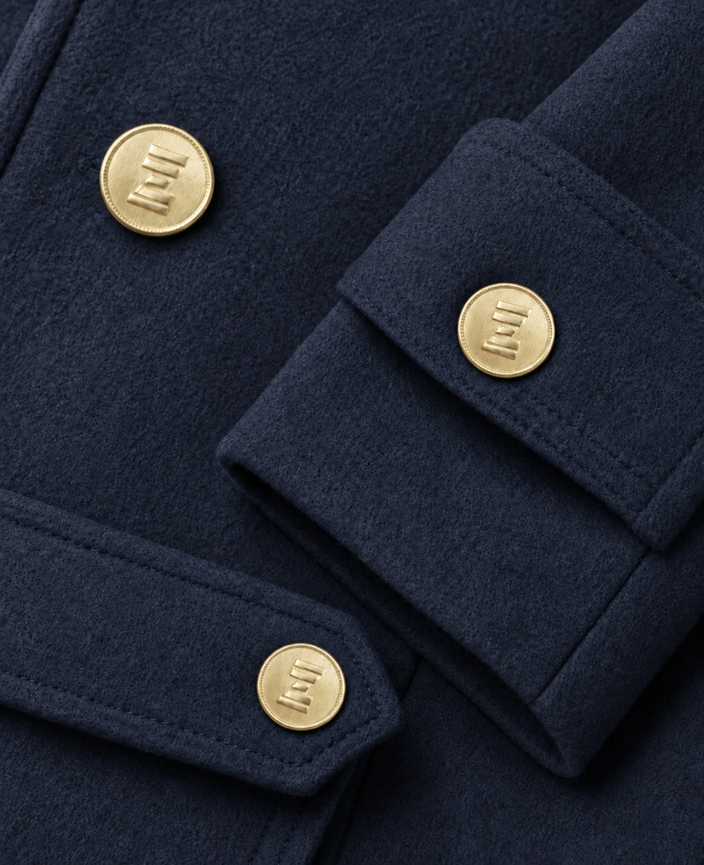 TITAN Gold Button Coat — PRE-ORDER — PZ006 TITAN