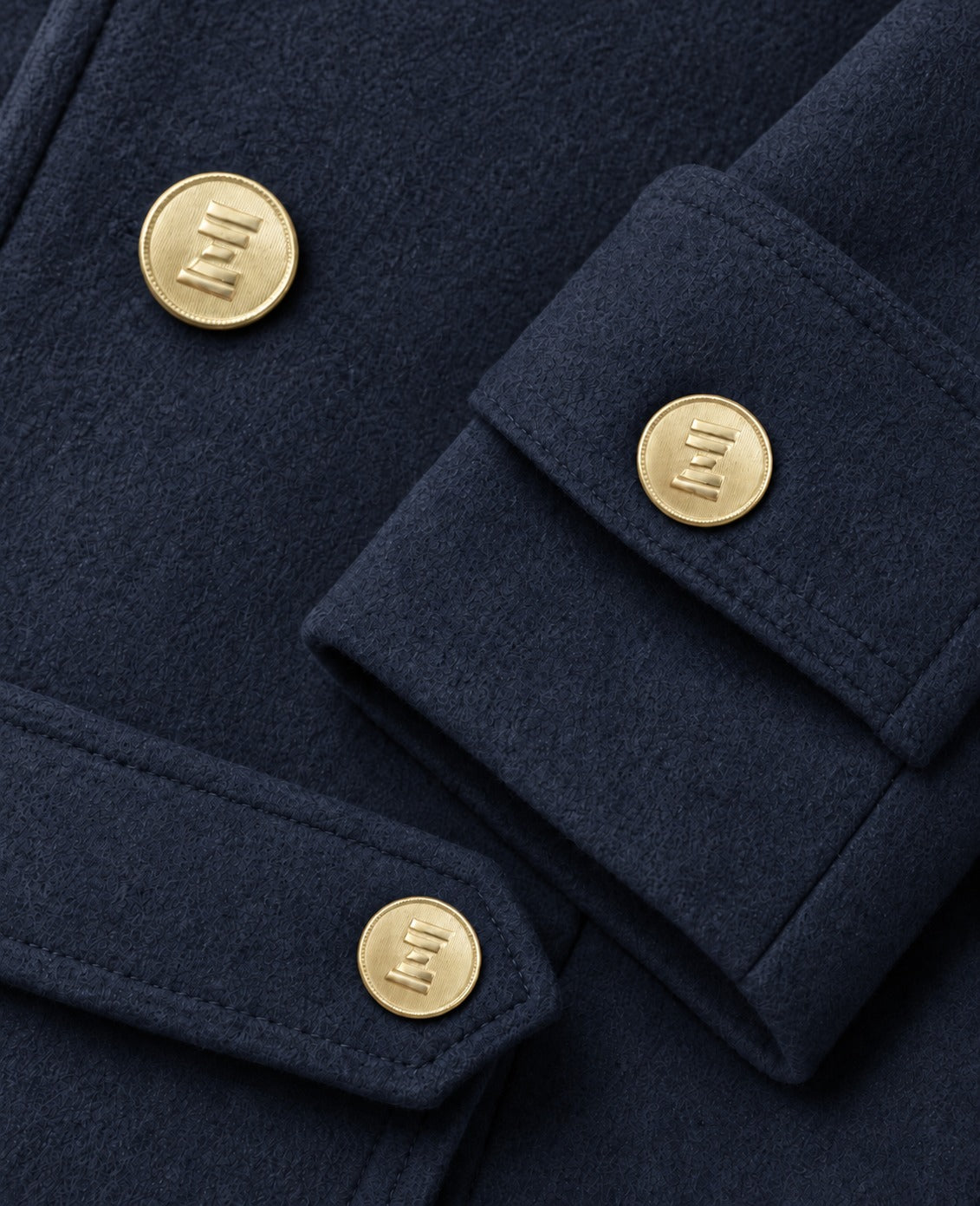 TITAN Gold Button Coat — PRE-ORDER — PZ006 TITAN