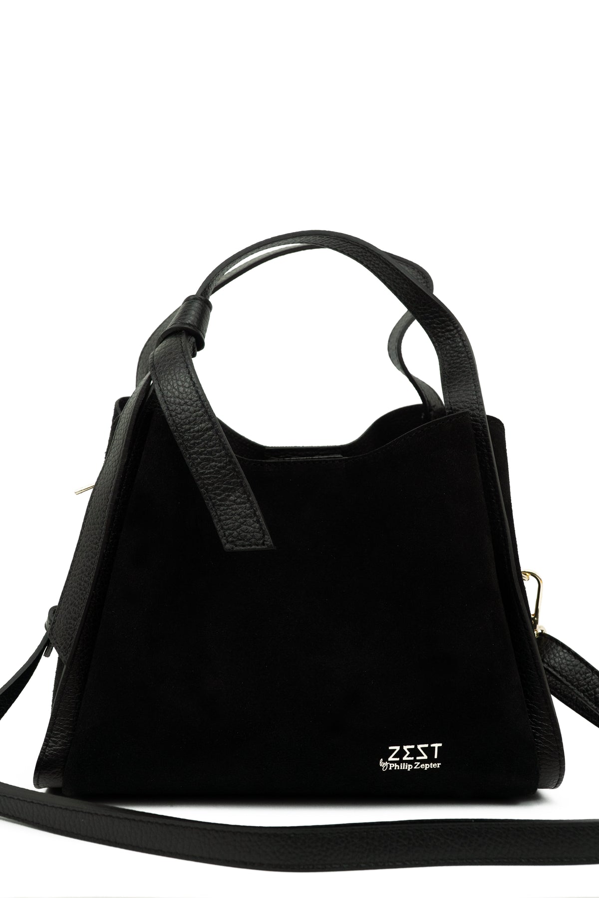 Borsa in Pelle Scamosciata Made in Italy con Tracolla – ZS-2507 – side view – ZEST by Philip Zepter