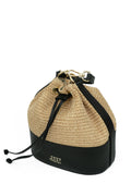 Borsa Bucket in Pelle e Paglia – ZS-2530