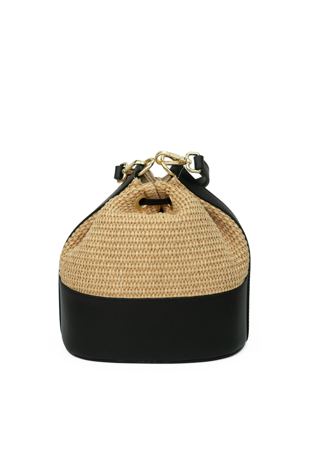 Borsa Bucket in Pelle e Paglia – ZS-2530