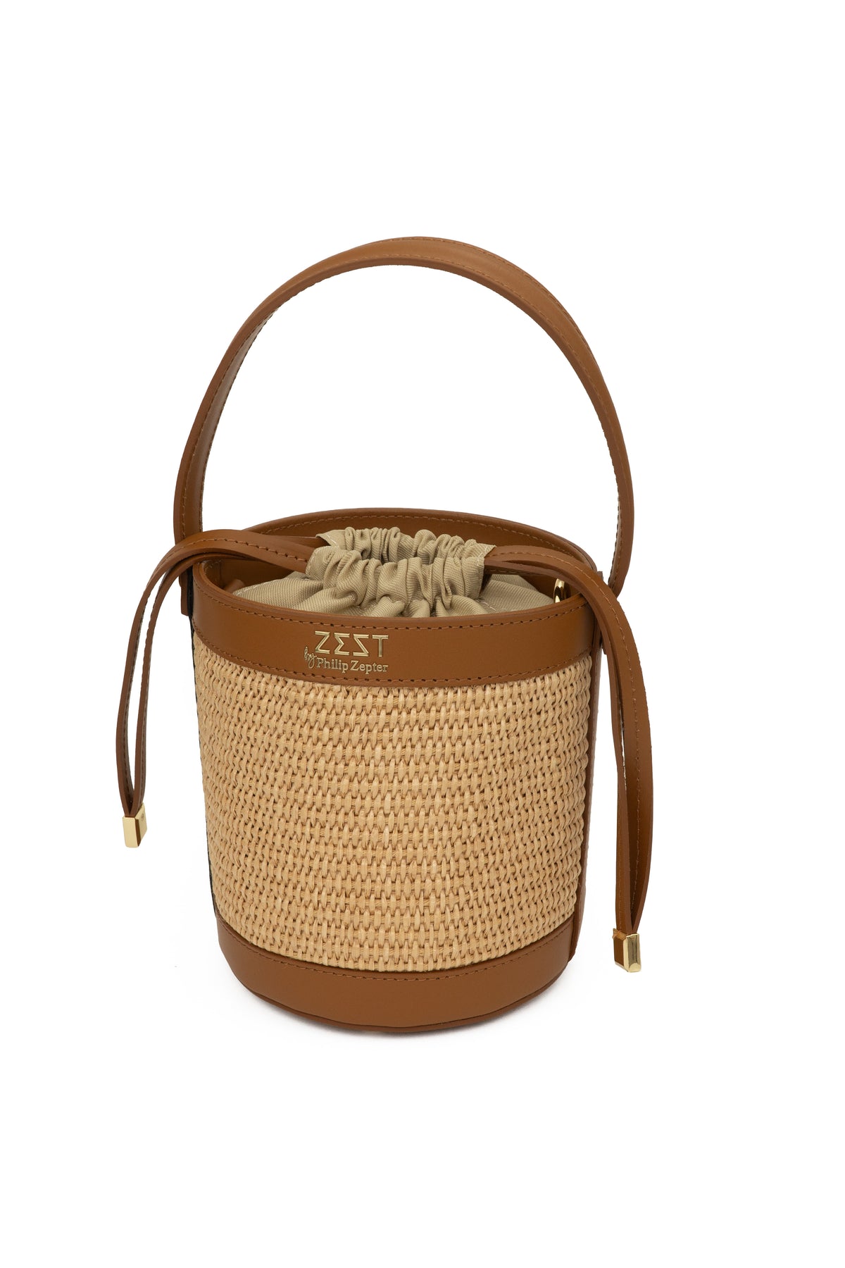 Structured Woven Mini Bucket Bag — ZS-2531