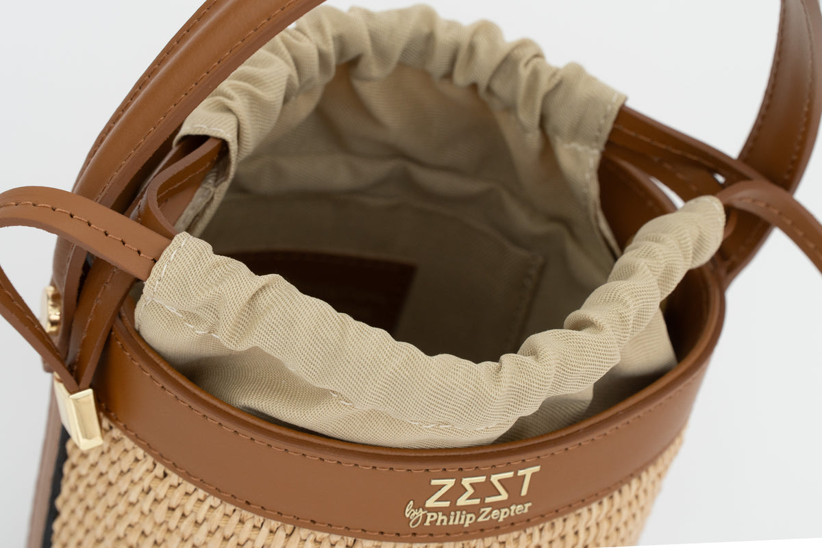 Structured Woven Mini Bucket Bag — ZS-2531