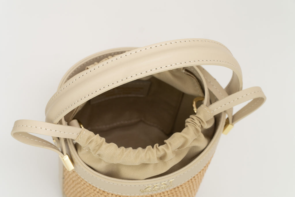 Structured Woven Mini Bucket Bag — ZS-2531