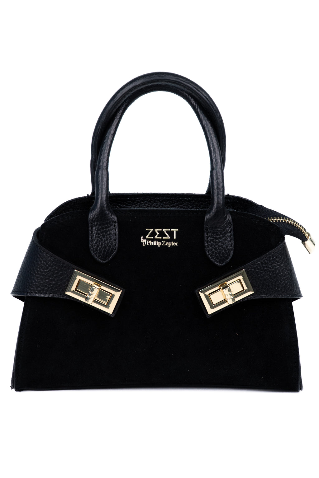 Mini Borsa Satchel in Pelle e Camoscio – ZS-2542