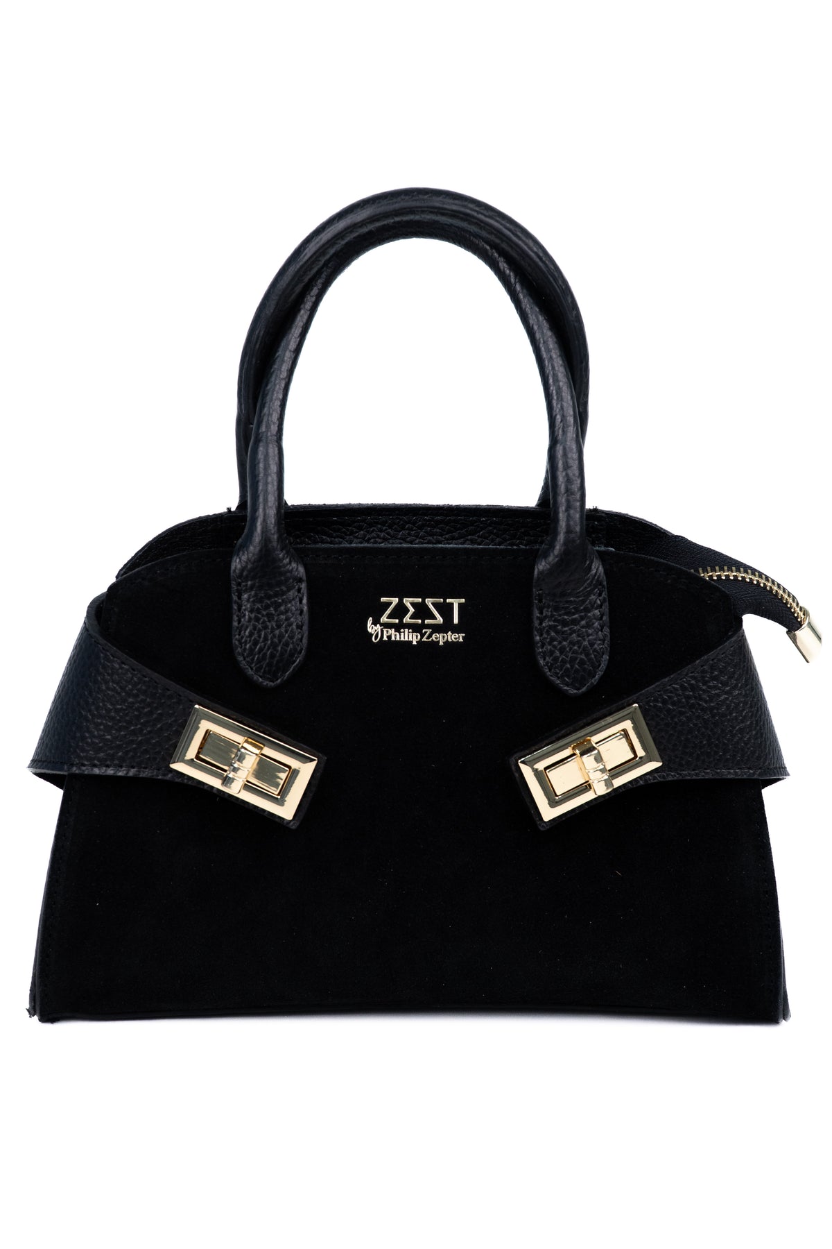 Mini Borsa Satchel in Pelle e Camoscio – ZS-2542
