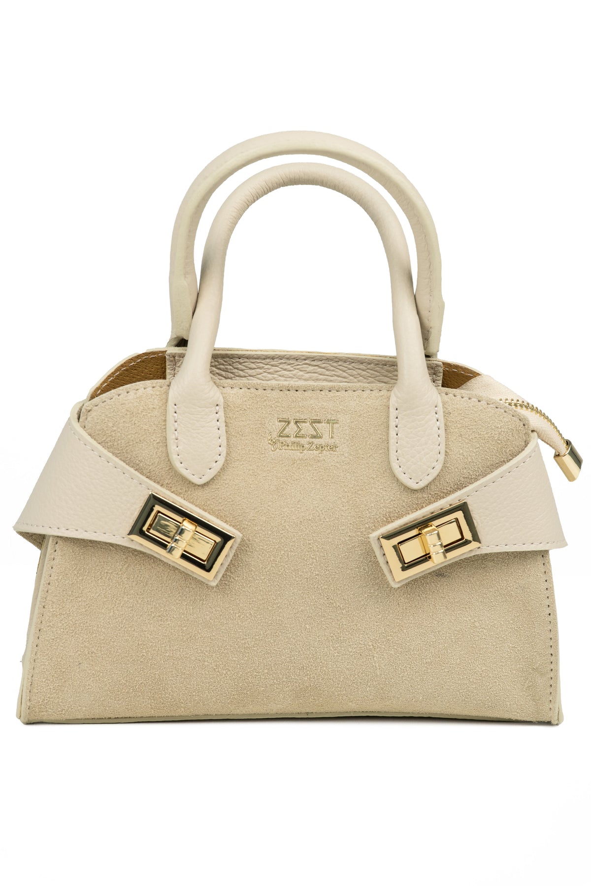 Mini Borsa Satchel in Pelle e Camoscio – ZS-2542