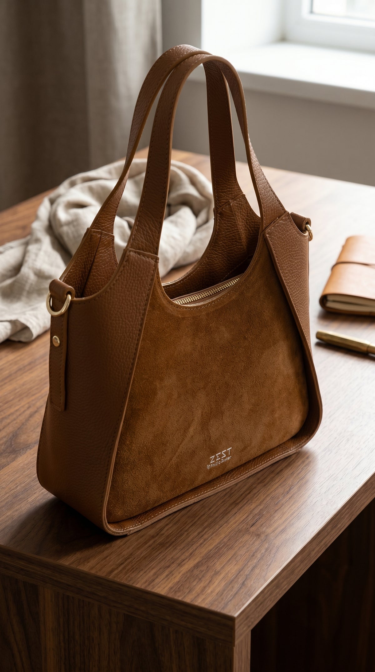 Shoulder Bag and Crossbody Bag ZS-2501 – front view on neutral background – ZEST by Philip Zepter