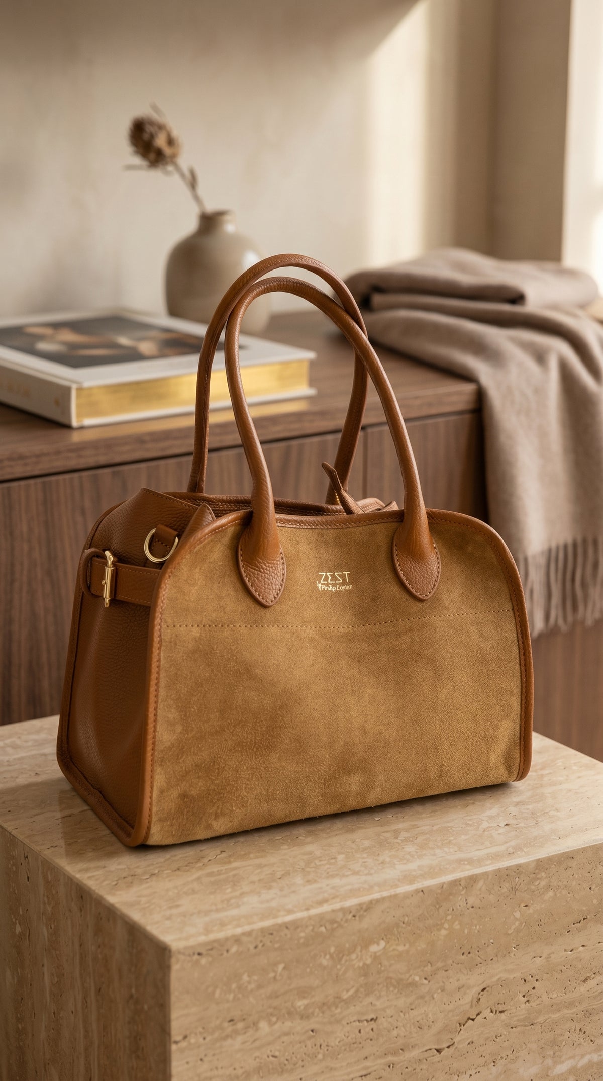 Bowling Bag in Pelle e Camoscio – ZS-2511