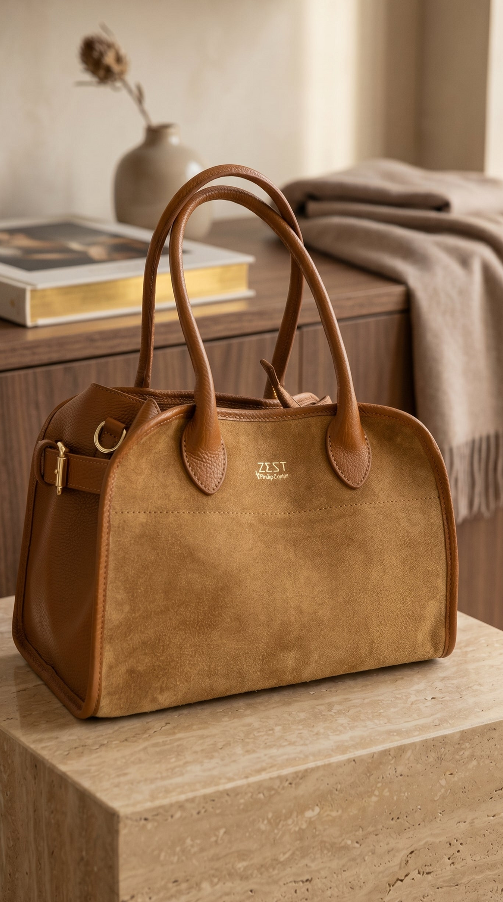 Bowling Bag in Pelle e Camoscio – ZS-2511