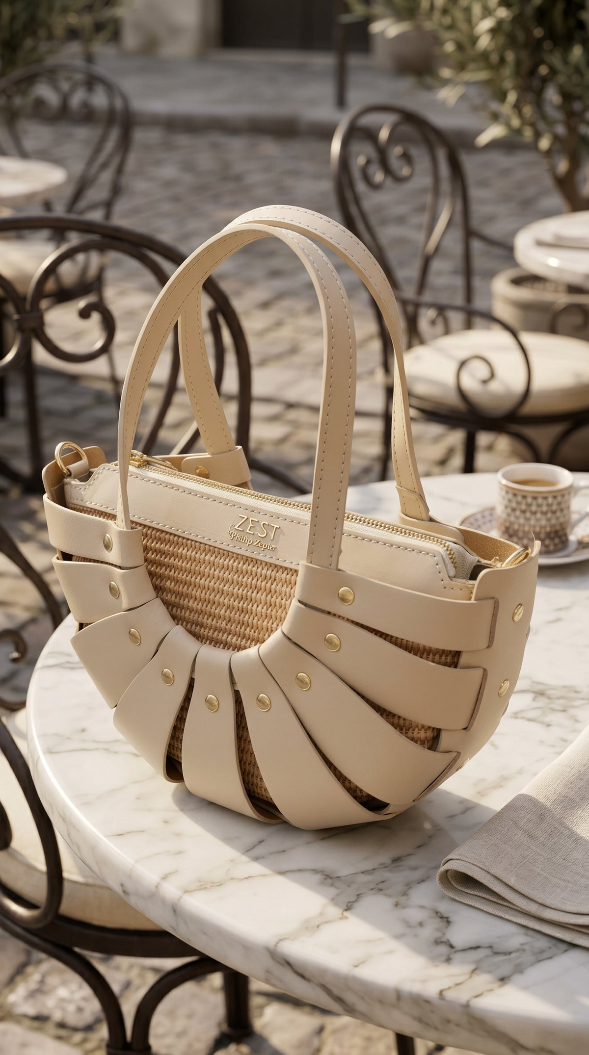 Borsa Statement in Pelle e Paglia – ZS-2528