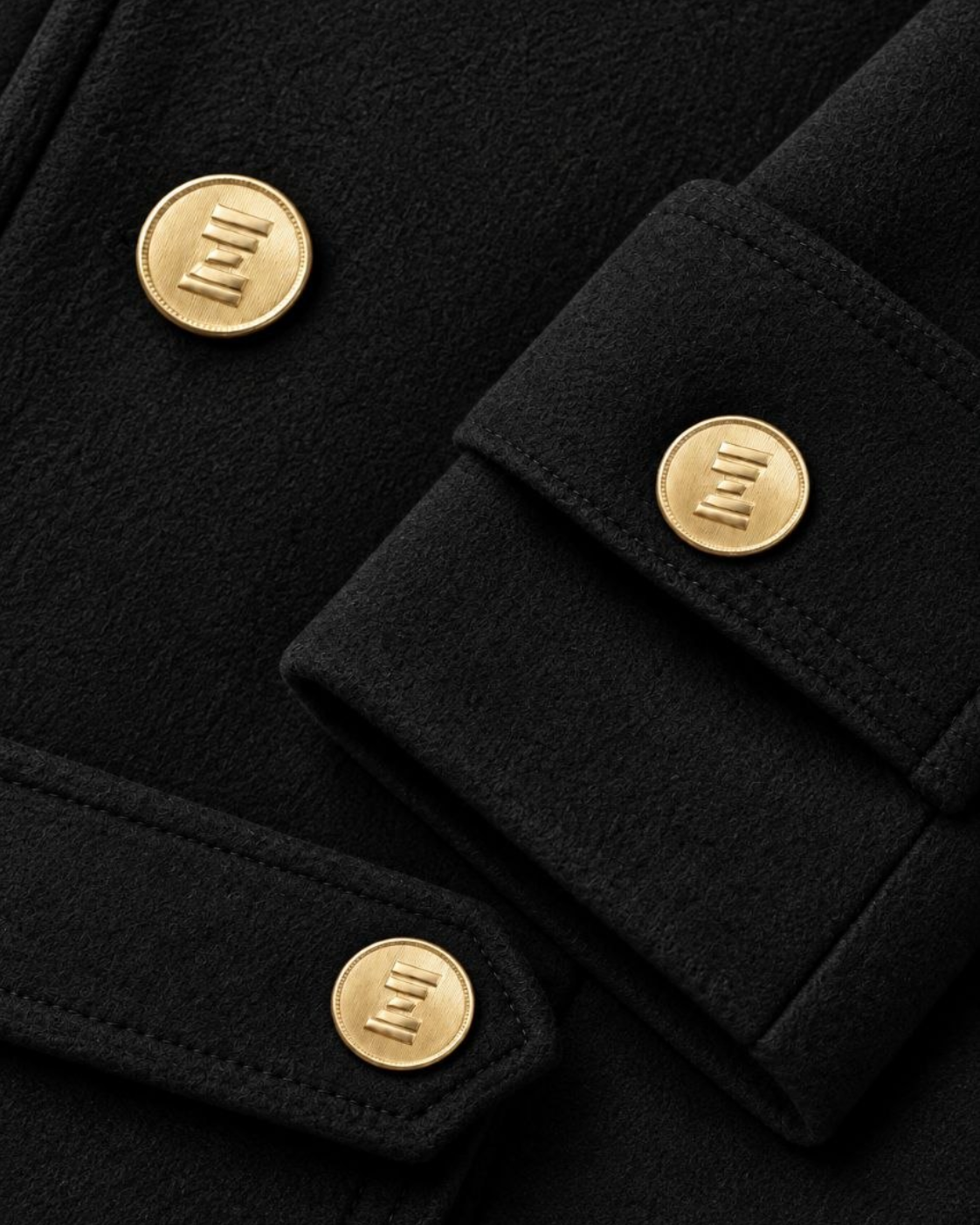 TITAN Gold Button Coat — PRE-ORDER — PZ006 TITAN