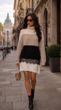 ECLISSE Oversize Merino Jumper with Lace Detail — PRE-ORDER — PZ034 ECLISSE