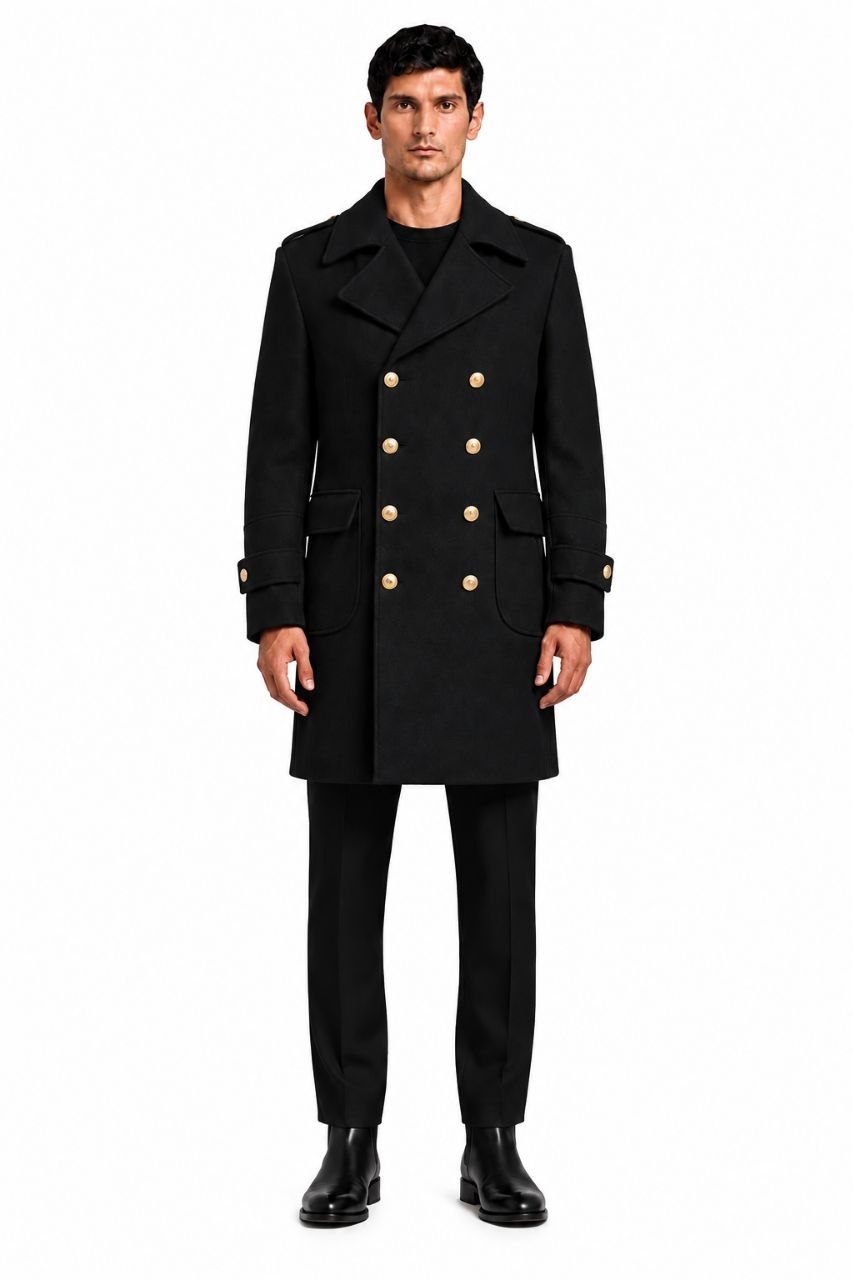 TITAN Gold Button Coat — PRE-ORDER — PZ006 TITAN