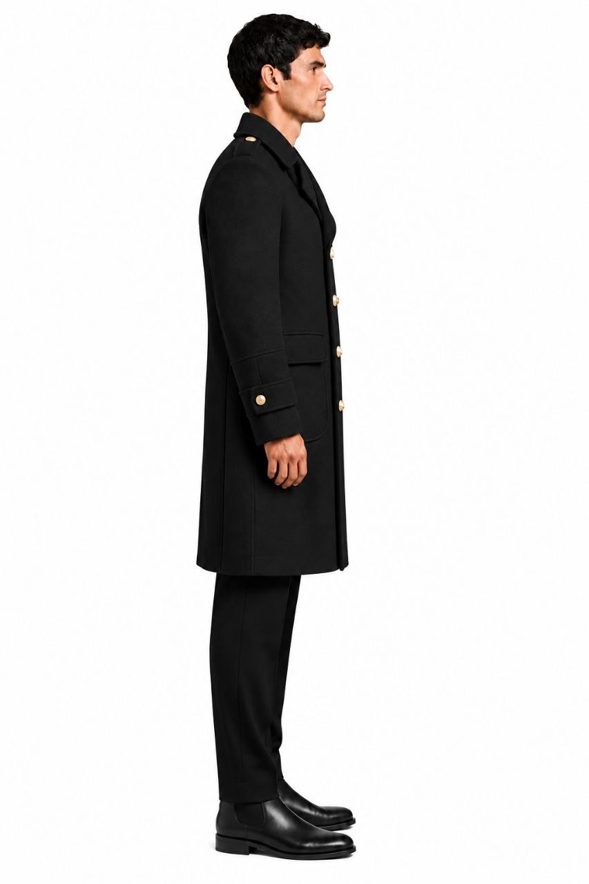 TITAN Gold Button Coat — PRE-ORDER — PZ006 TITAN