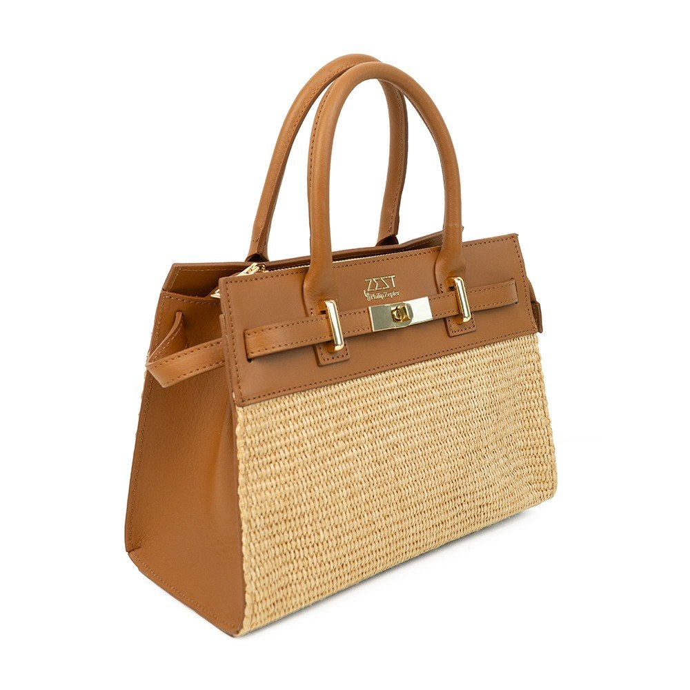 Borsa Luxury in Pelle e Paglia - ZS-2529