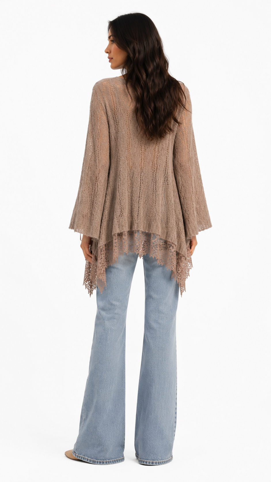 Maxi Maglia Baby Alpaca con Trecce e Pizzo ARIA — PRE-ORDER — PZ049 ARIA