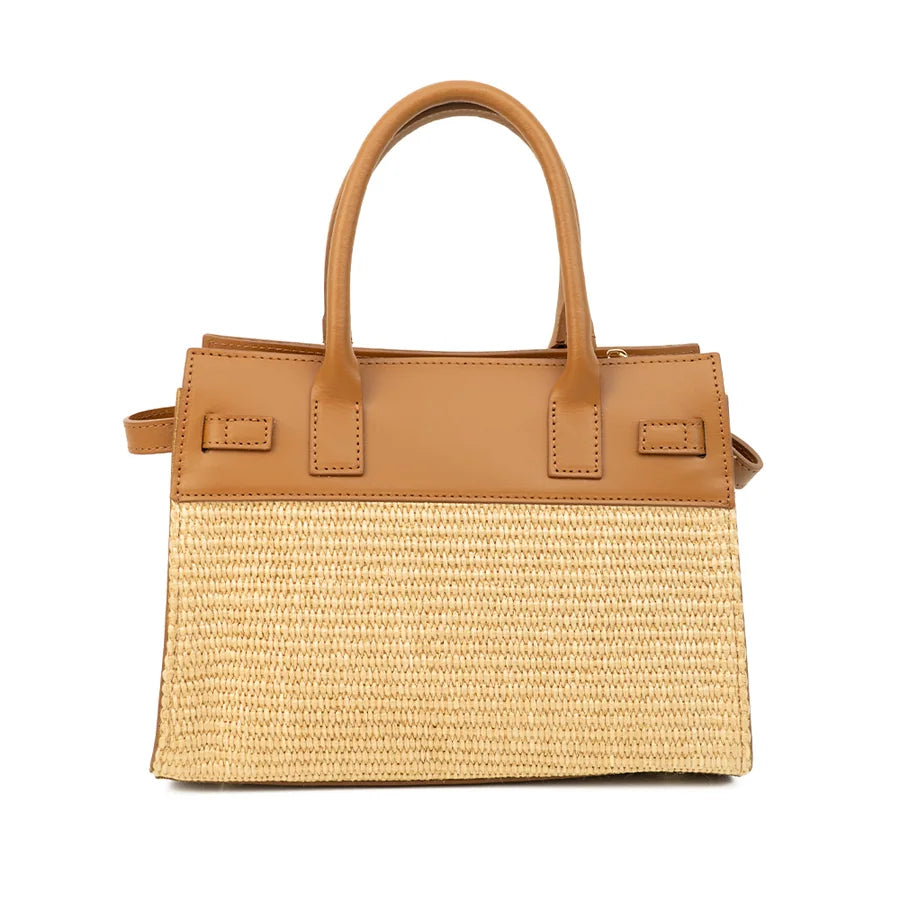Borsa Luxury in Pelle e Paglia - ZS-2529